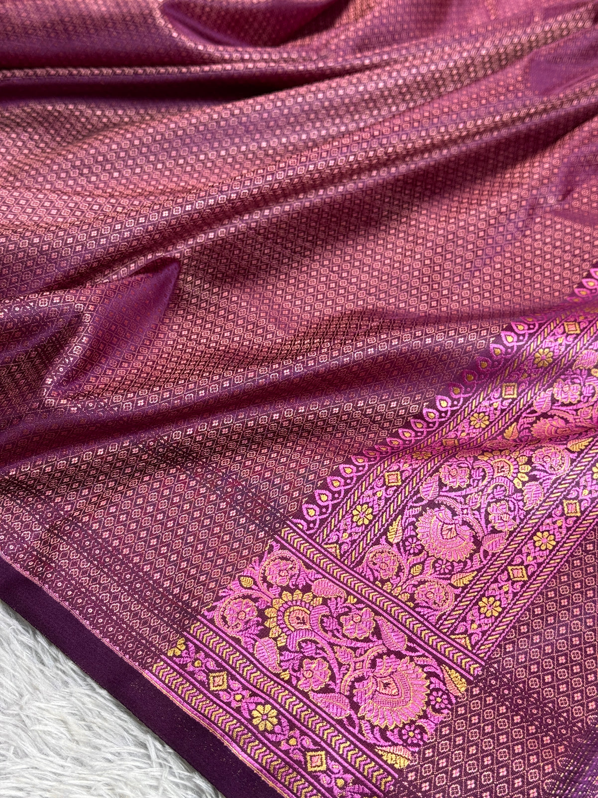 Pink color premium jamawar katan tanchui soft silk saree JKT101