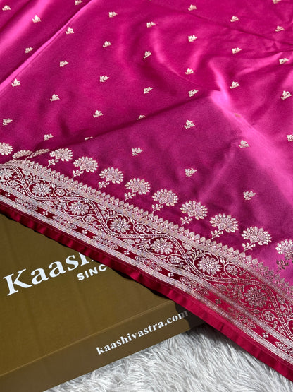 Pink color premium Banarasi Mashru katan silk saree MK236