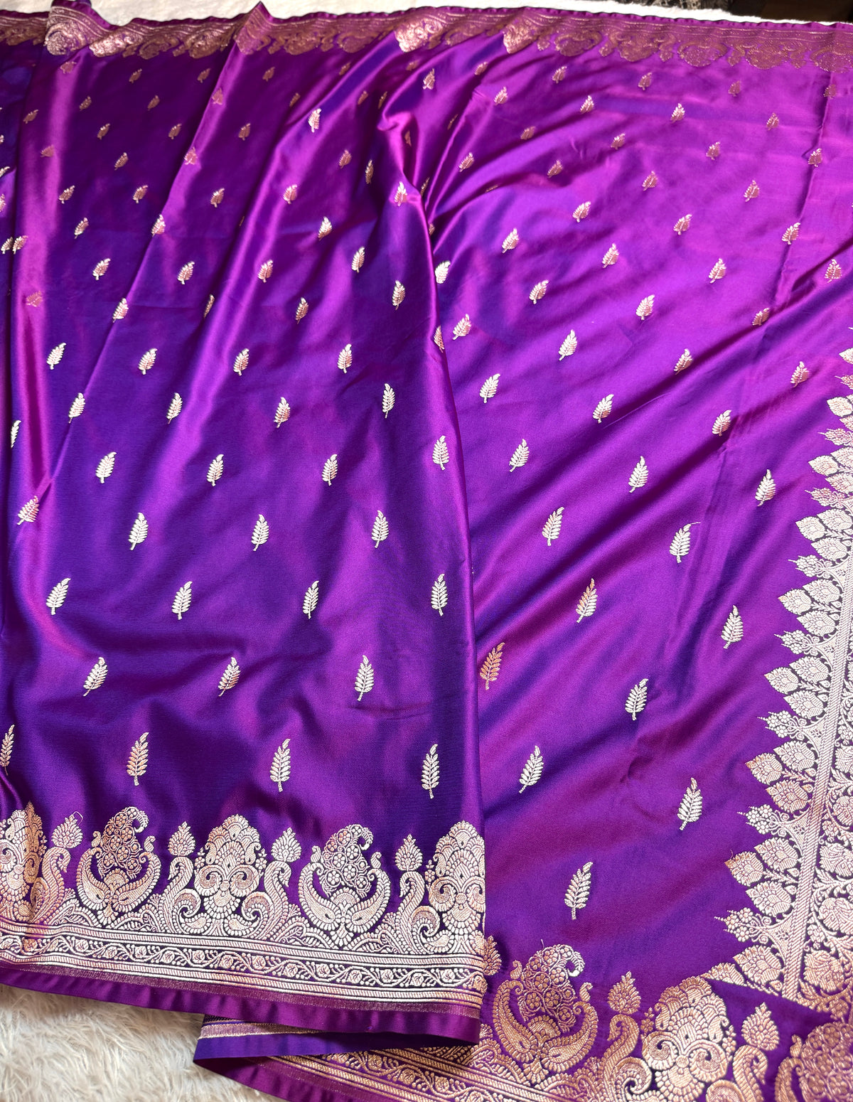 Baigni premium Banarasi Mashru katan silk saree MK224