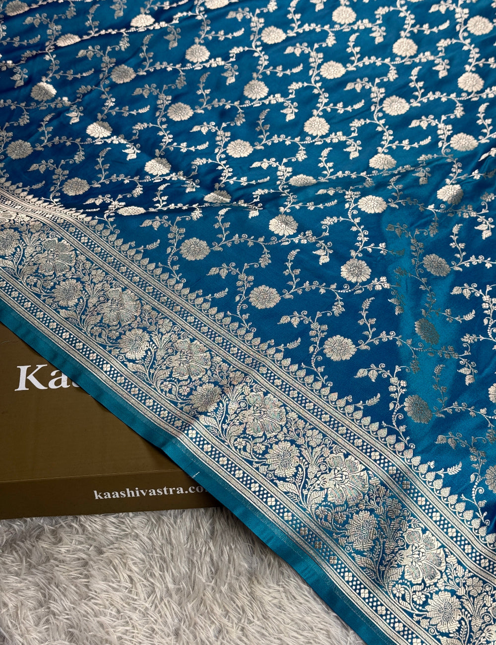Light blue color Premium Banarasi Mashru katan silk saree MK265