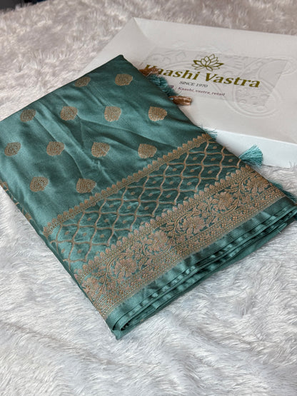Premium Banarasi Mashru Katan silk saree MK157